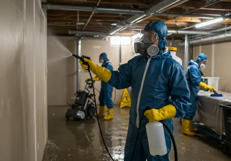 Basement Sanitization and Antimicrobial Treatment process in Howard, KS